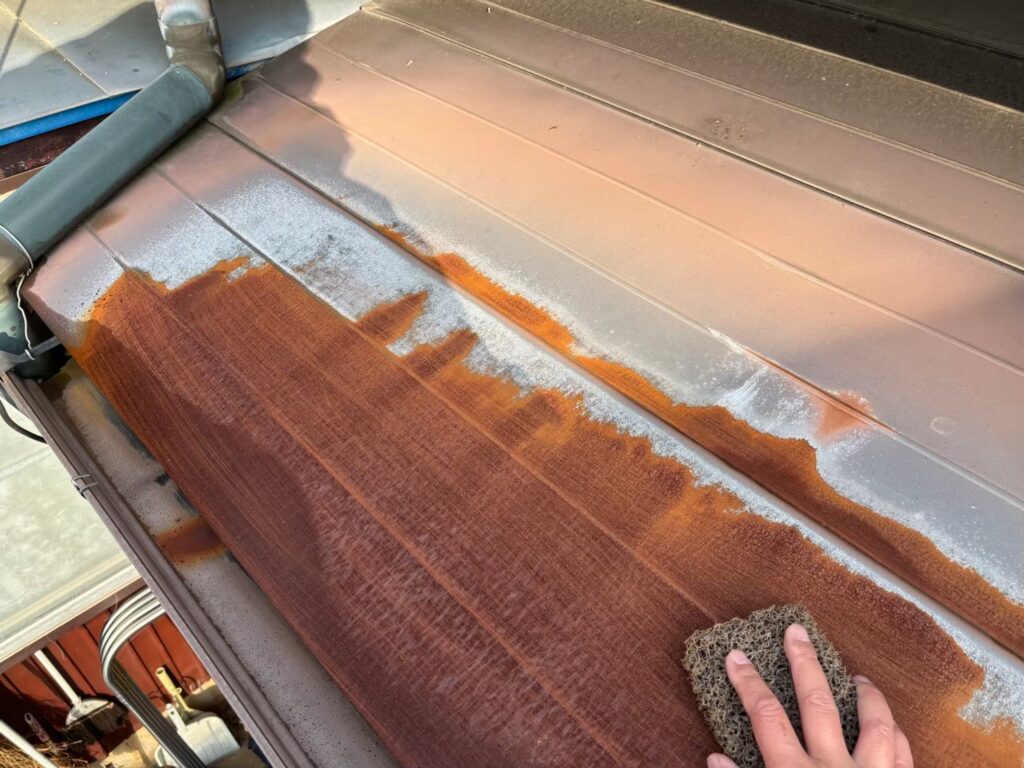 母屋　玄関前　下地調整